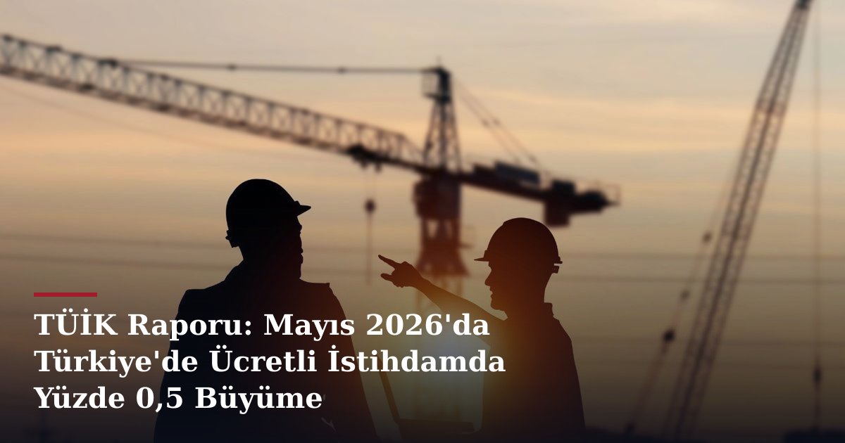 TÜİK Raporu: Mayıs 2026'da Türkiye'de Ücretli İstihdamda Yüzde 0,5 Büyüme