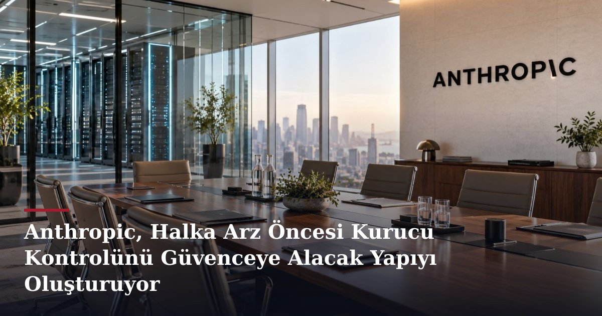 Anthropic, Halka Arz Öncesi Kurucu Kontrolünü Güvenceye Alacak Yapıyı Oluşturuyor