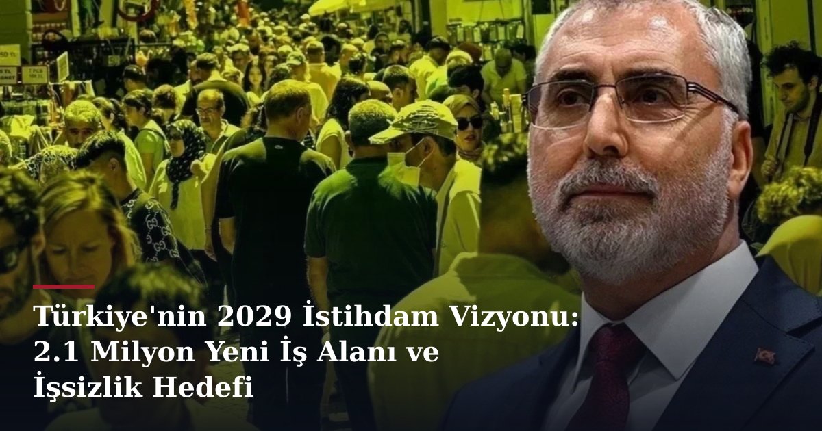 Türkiye'nin 2029 İstihdam Vizyonu: 2.1 Milyon Yeni İş Alanı ve İşsizlik Hedefi