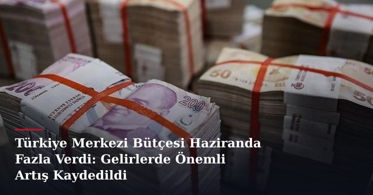 Türkiye Merkezi Bütçesi Haziranda Fazla Verdi: Gelirlerde Önemli Artış Kaydedildi