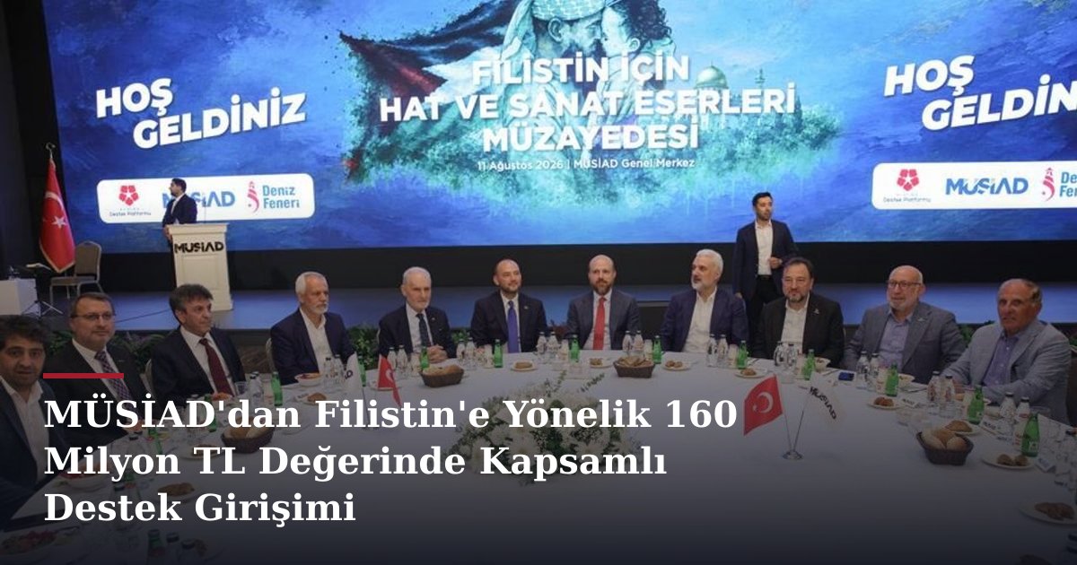 MÜSİAD'dan Filistin'e Yönelik 160 Milyon TL Değerinde Kapsamlı Destek Girişimi