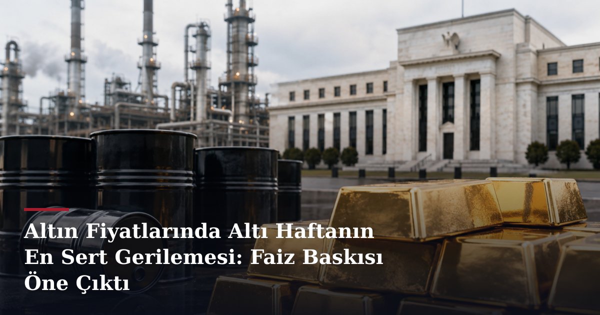 Altın Fiyatlarında Altı Haftanın En Sert Gerilemesi: Faiz Baskısı Öne Çıktı